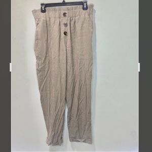Zara green straight leg pants